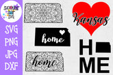 Kansas US State SVG Decal Bundle - 50 States SVG